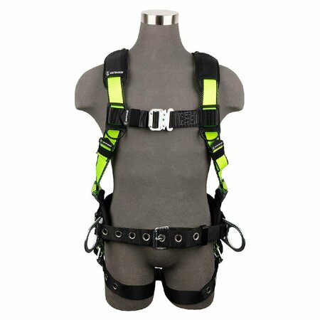 SAFEWAZE PRO Construction Harness: 3D, QC Chest, TB Legs, Fixed Waist Pad FS170-QC